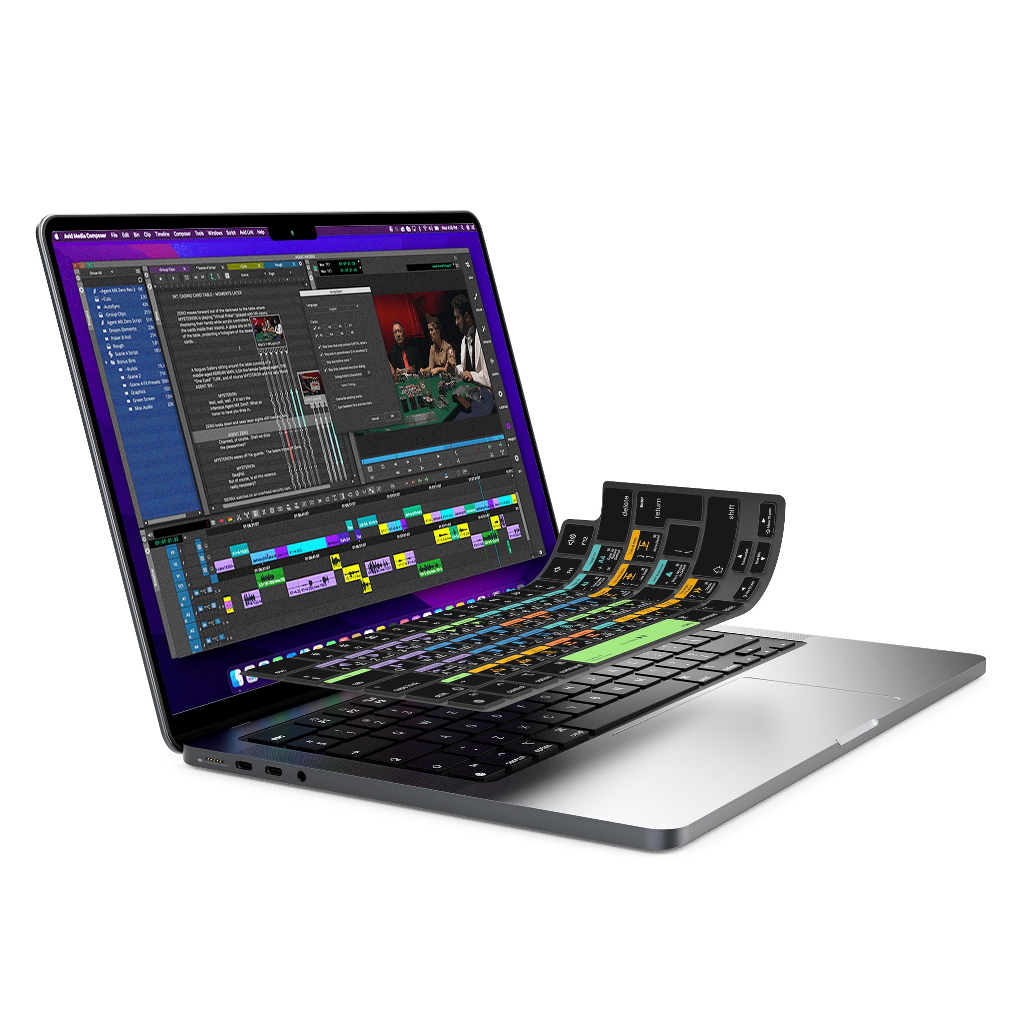 VerSkin Avid Media Composer Shortcut Keyboard Protector