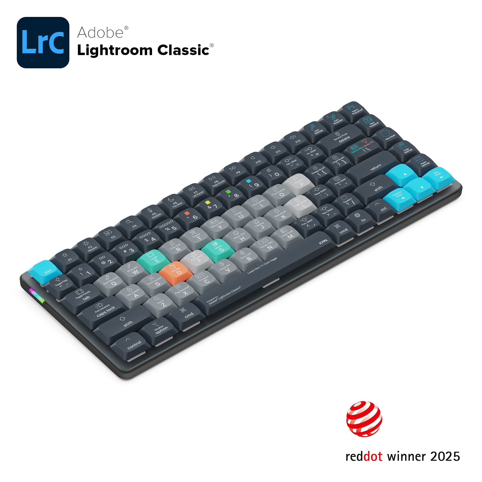 Dash Adobe Lightroom Wireless Shortcut Keyboard