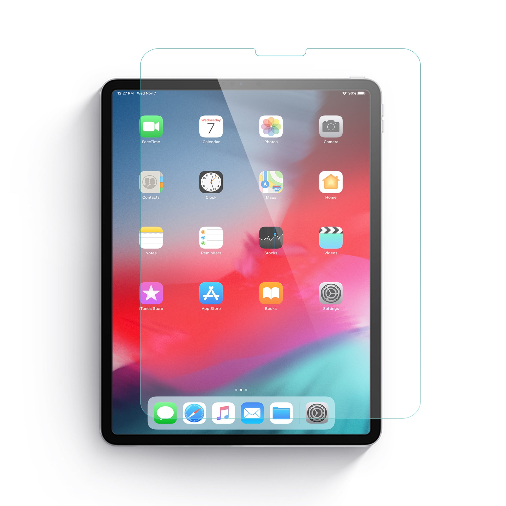 Protection écran en verre trempé pour iPad Pro 12.9 2018, 2020, 2021, 2022