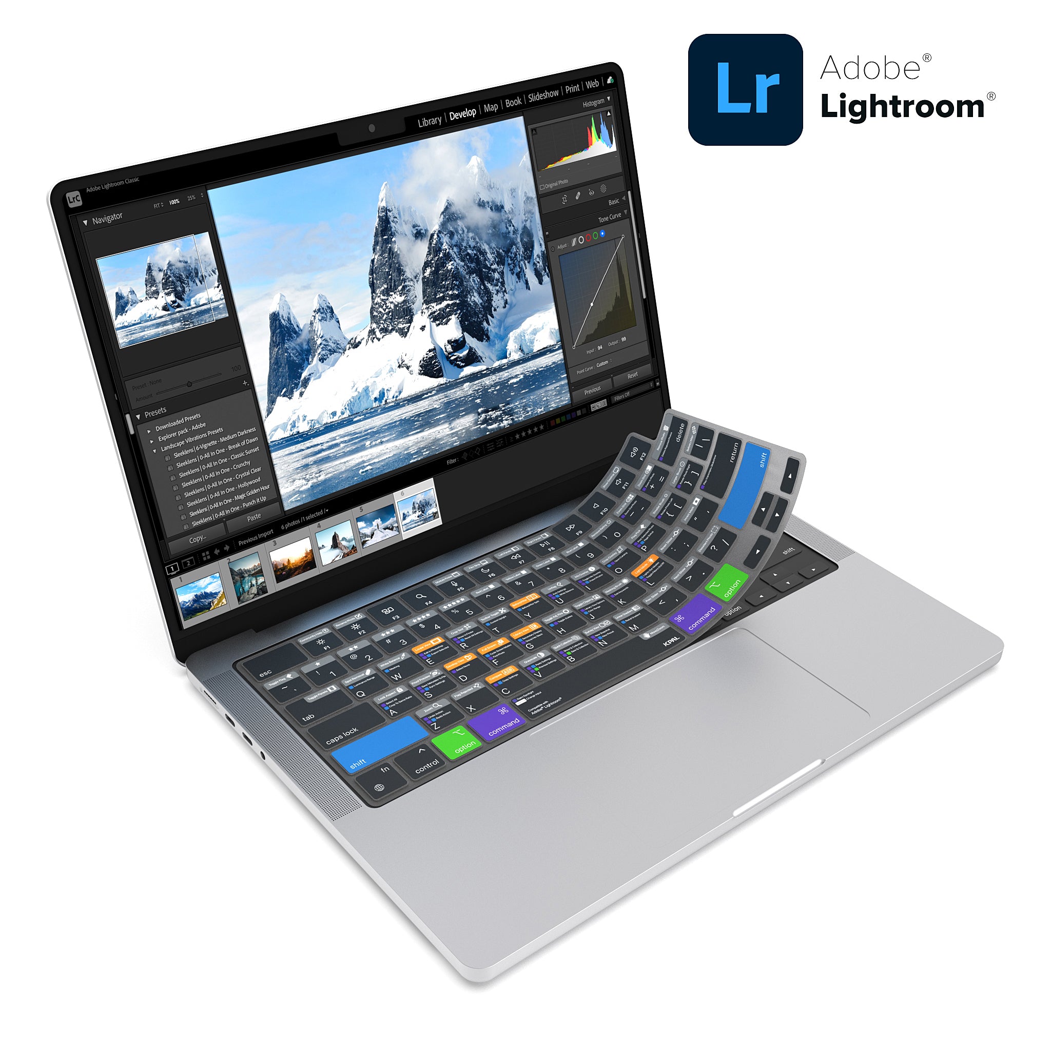 VerSkin Adobe Lightroom Shortcut Keyboard Protector
