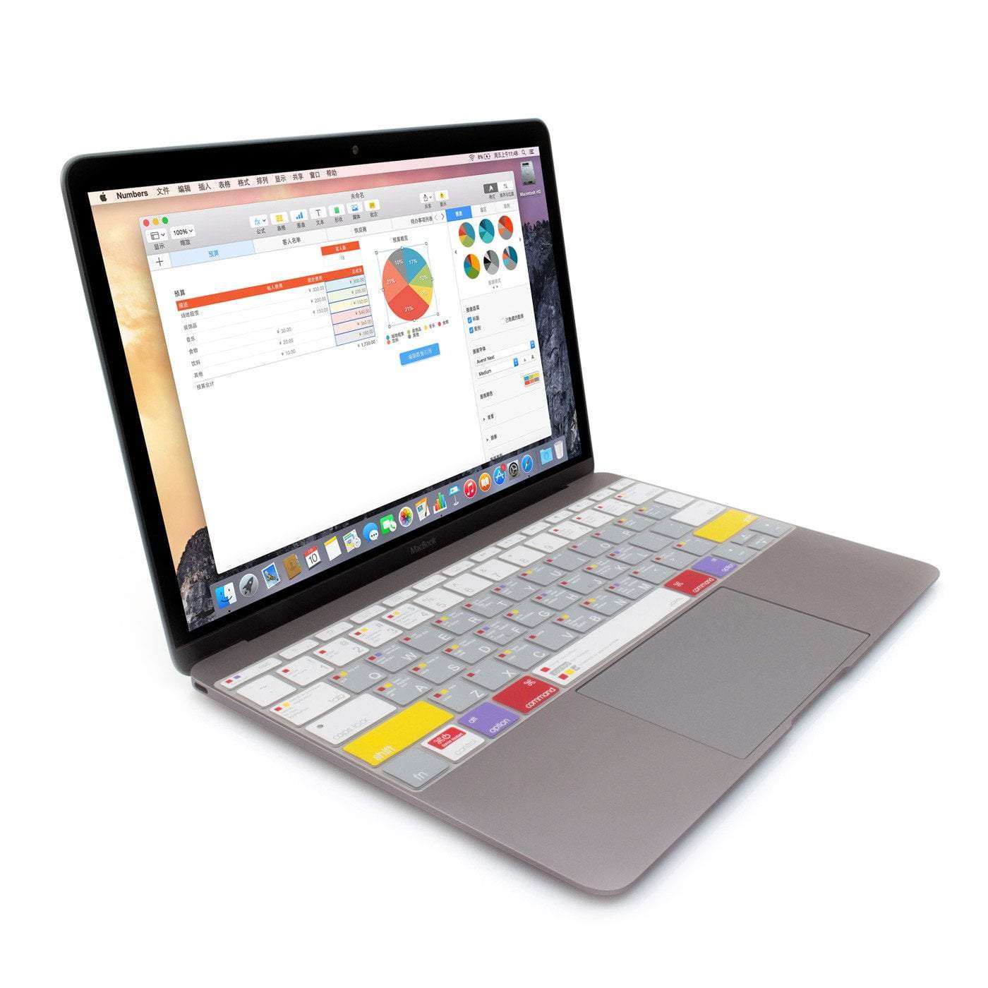 JCPal Keyboard Protector VerSkin MacOS Shortcut Keyboard Protector (US-Layout) MacBook Air 11"