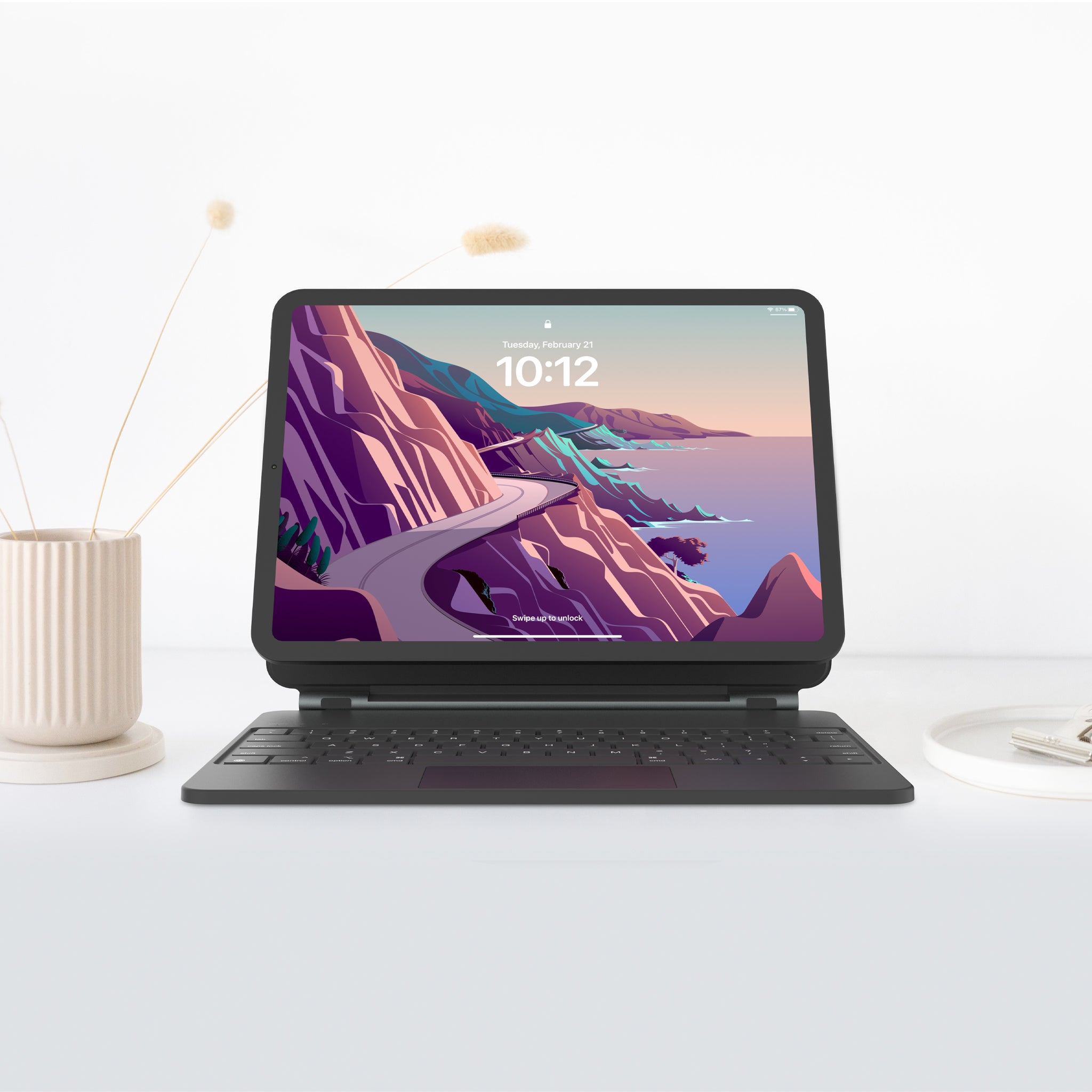 FolioKeys Pro Slim Keyboard Case with Trackpad for iPad Pro