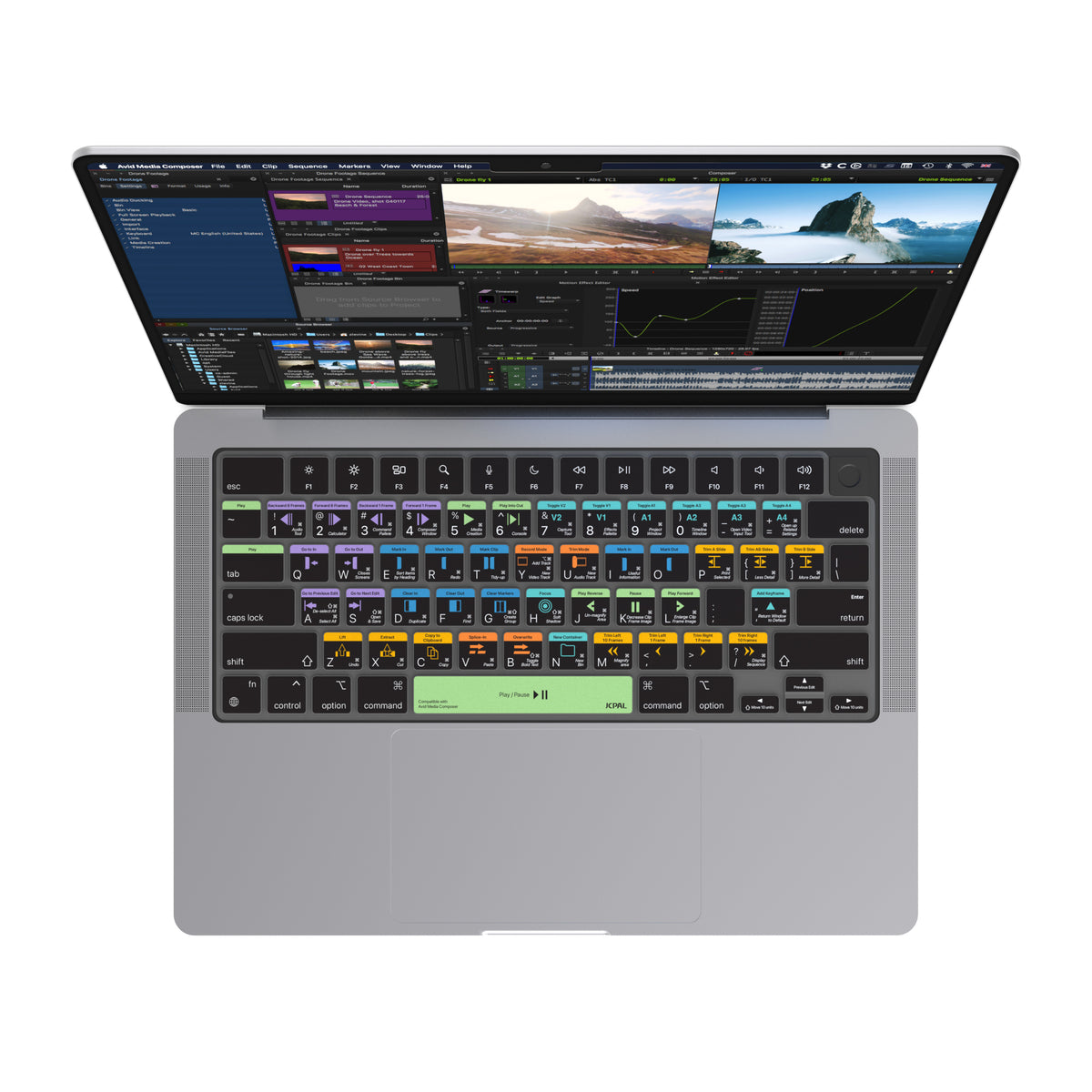 VerSkin Avid Media Composer Shortcut Keyboard Protector