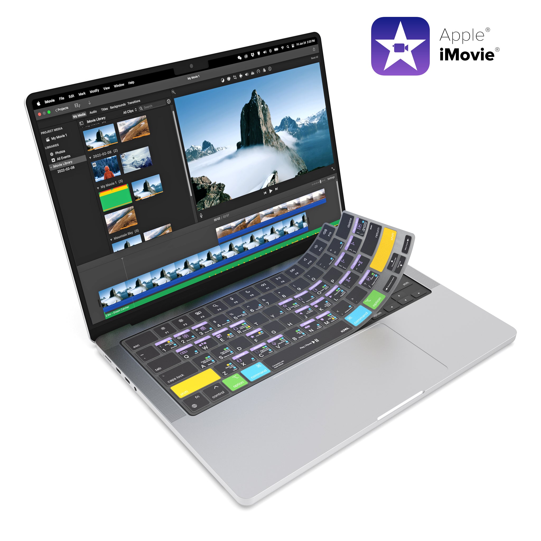 Protecteur de clavier de raccourci VerSkin Apple iMovie