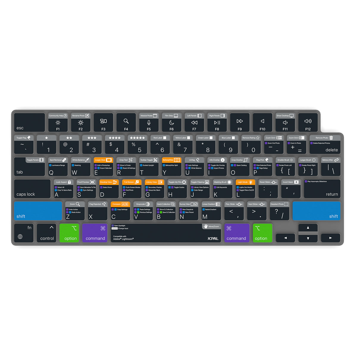 VerSkin Adobe Lightroom Shortcut Keyboard Protector