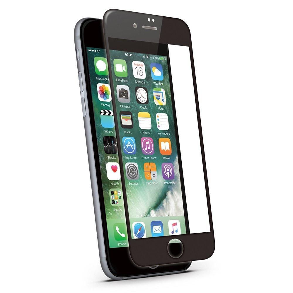 Protection d'ecran 3D pour iPhone 7+/8+ en fibre de carbone Soft White